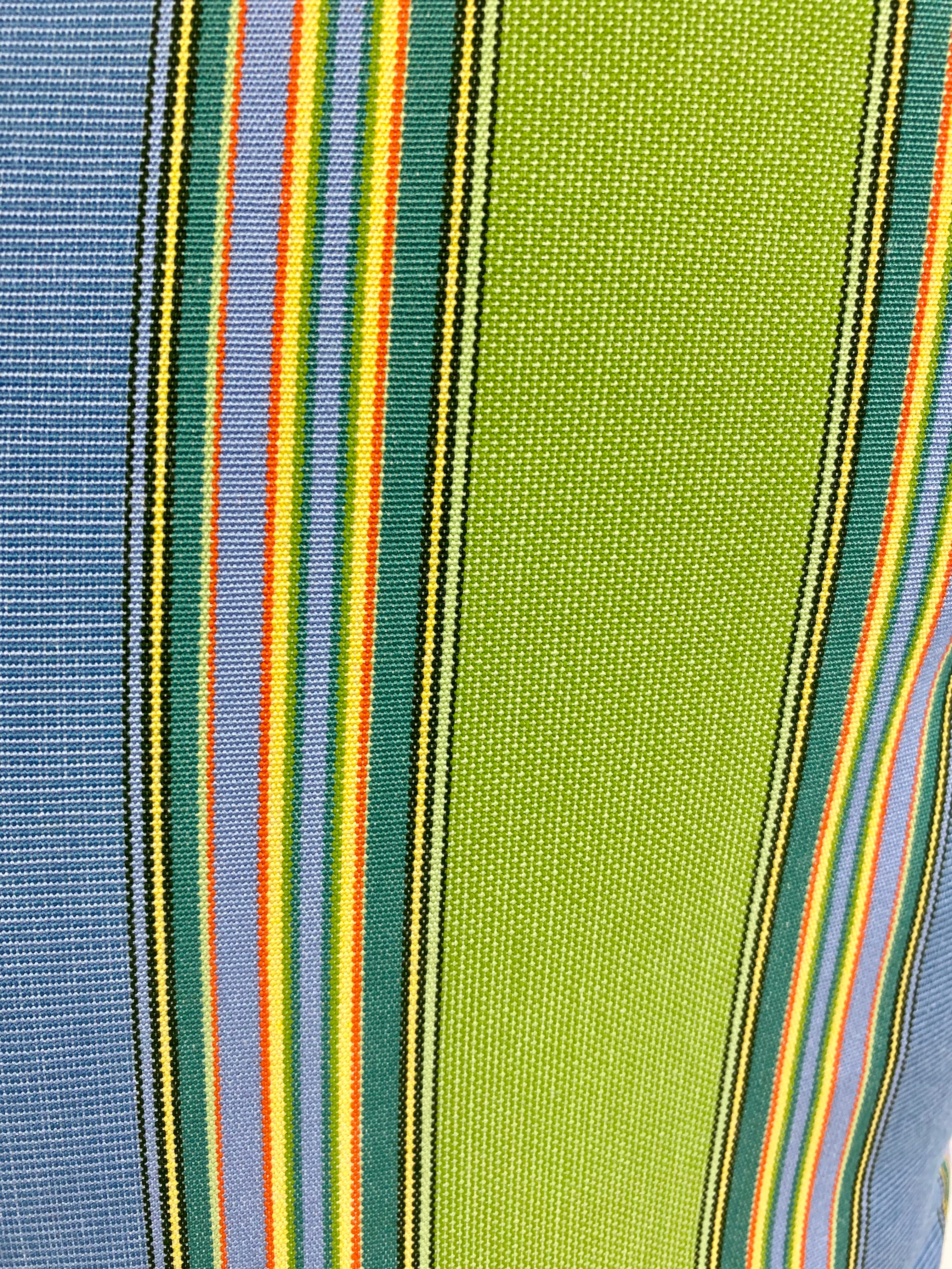 Luxury Outdoor Pillow - 22" x 22" - Newport - Sky Stripe