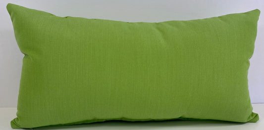 Luxury Outdoor Lumbar Pillow - 22" x 12" - Newport - Lawn; Sunbrella, or equivalent, with poly fill