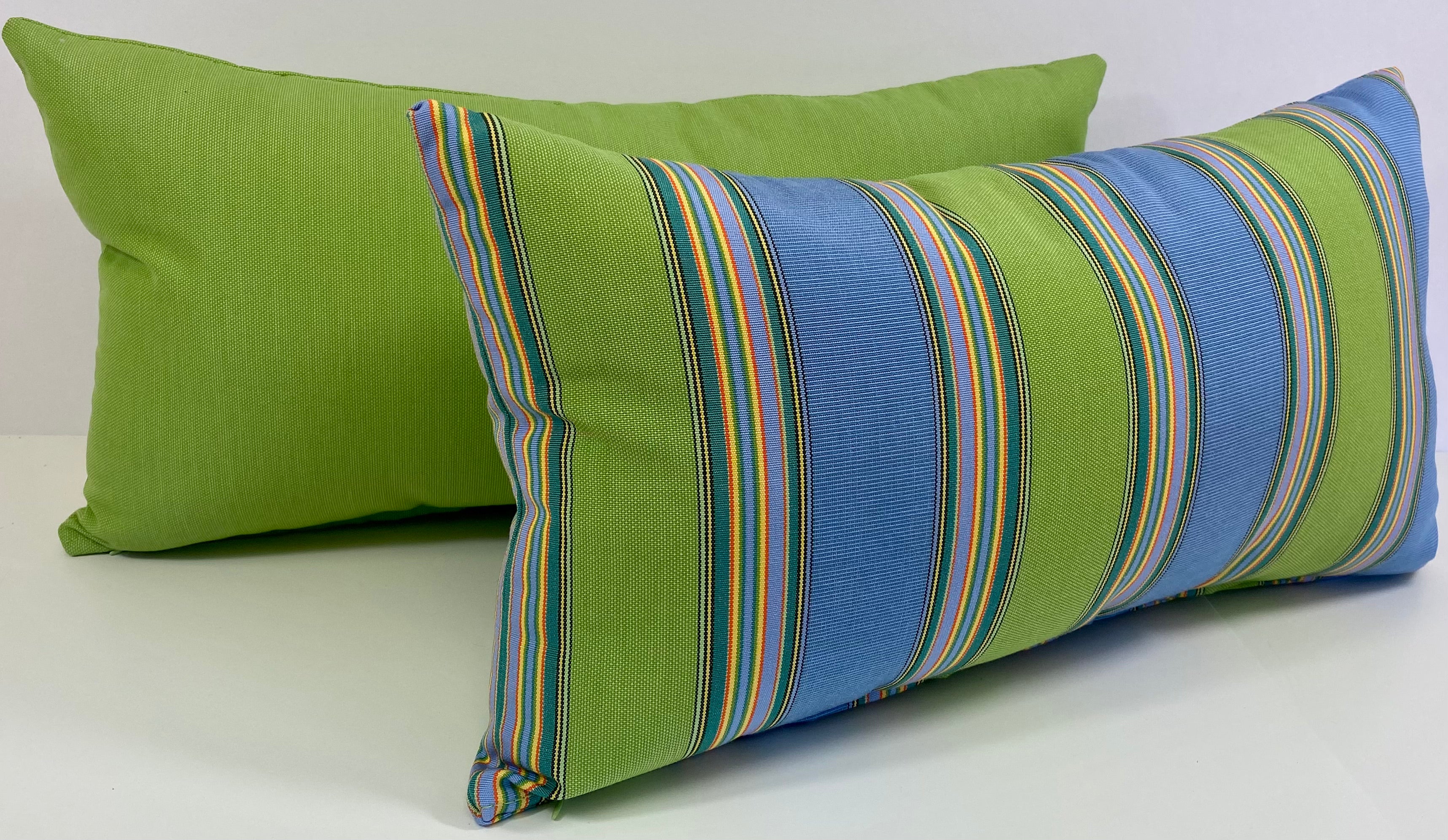 Luxury Outdoor Lumbar Pillow - 22" x 12"- Newport Lawn