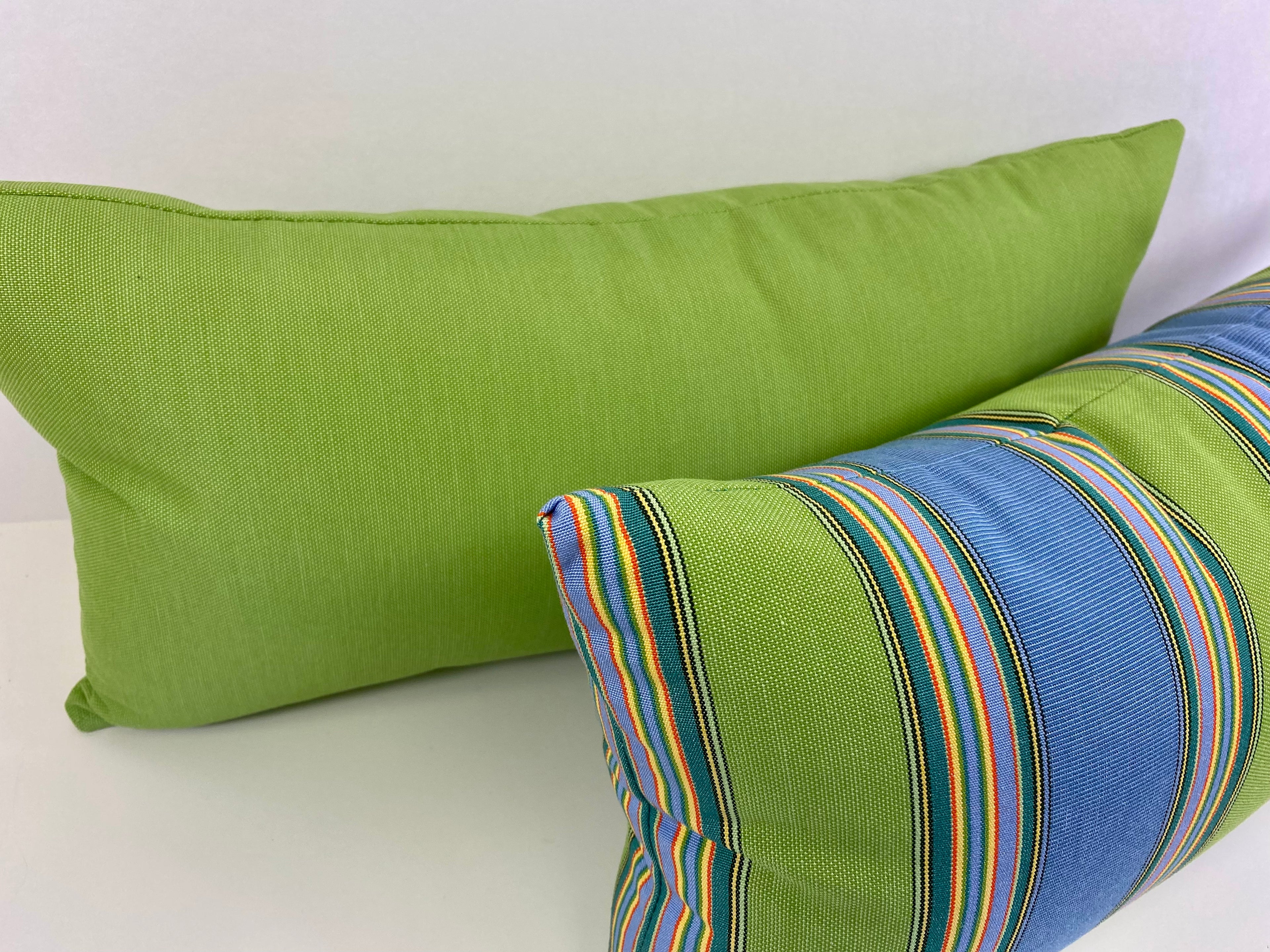 Luxury Outdoor Lumbar Pillow - 22" x 12"- Newport Lawn