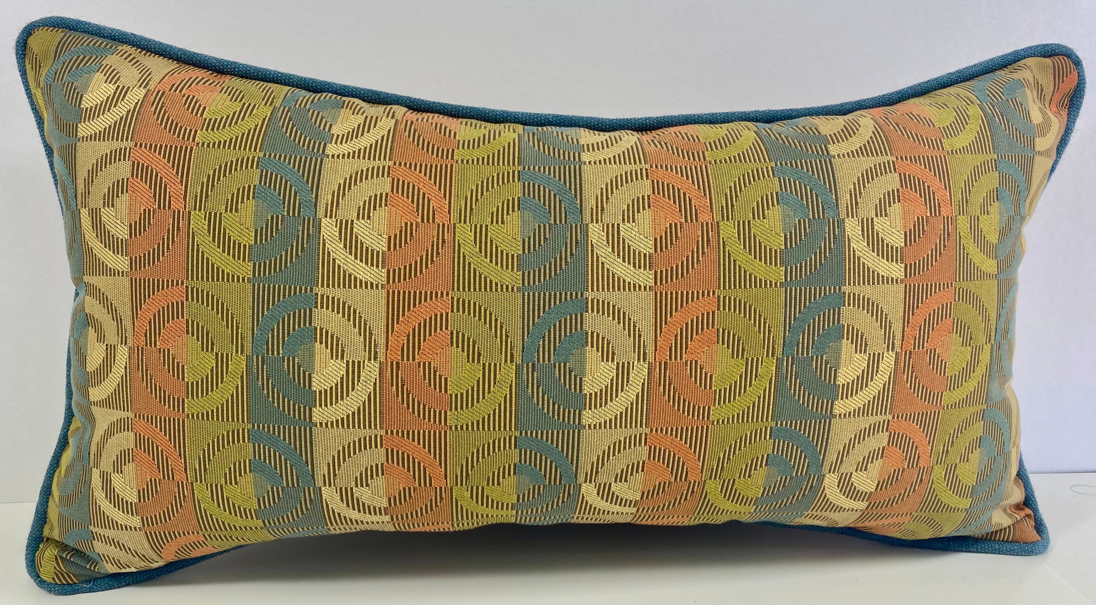 Luxury Outdoor Lumbar Pillow - 22" x 12"- Cannes Cocktail