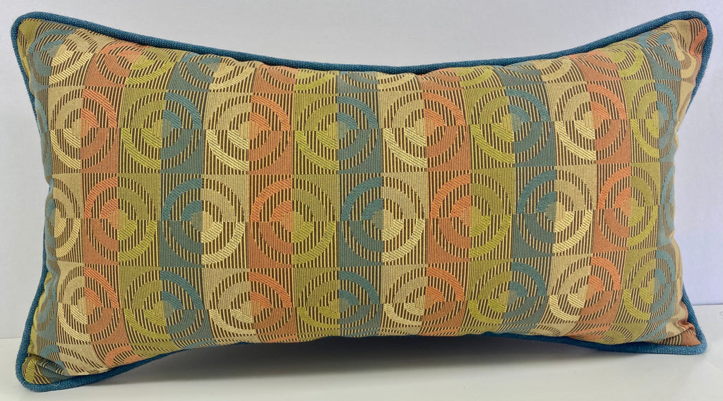 Luxury Outdoor Lumbar Pillow - 22" x 12"- Cannes Cocktail