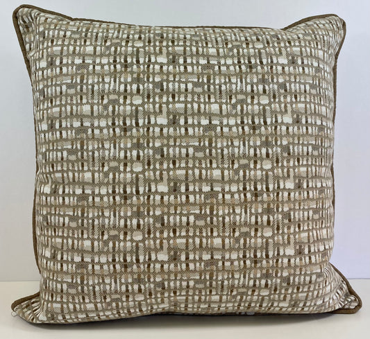 Luxury Outdoor Pillow - 22" x 22" - Brighton - Beach; Sunbrella, or equivalent, fabric with fiber fill