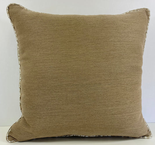 Luxury Outdoor Pillow - 22" x 22" - Brighton - Sand; Sunbrella, or equivalent, fabric with fiber fill