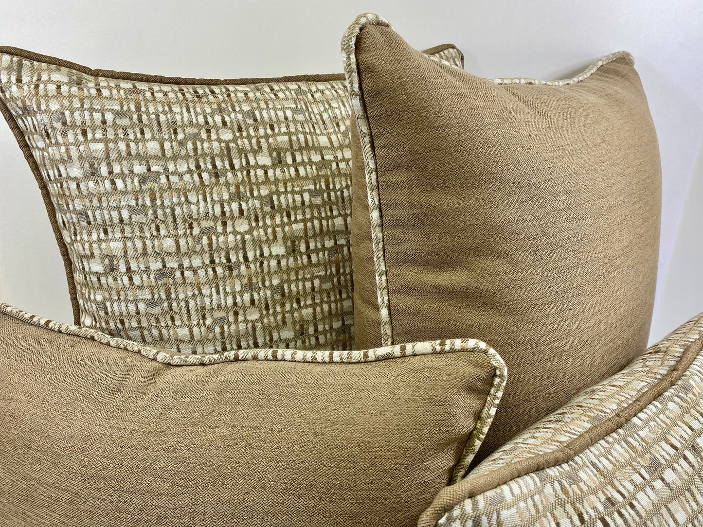 Luxury Outdoor Pillow - 22" x 22" - Brighton - Beach; Sunbrella, or equivalent, fabric with fiber fill