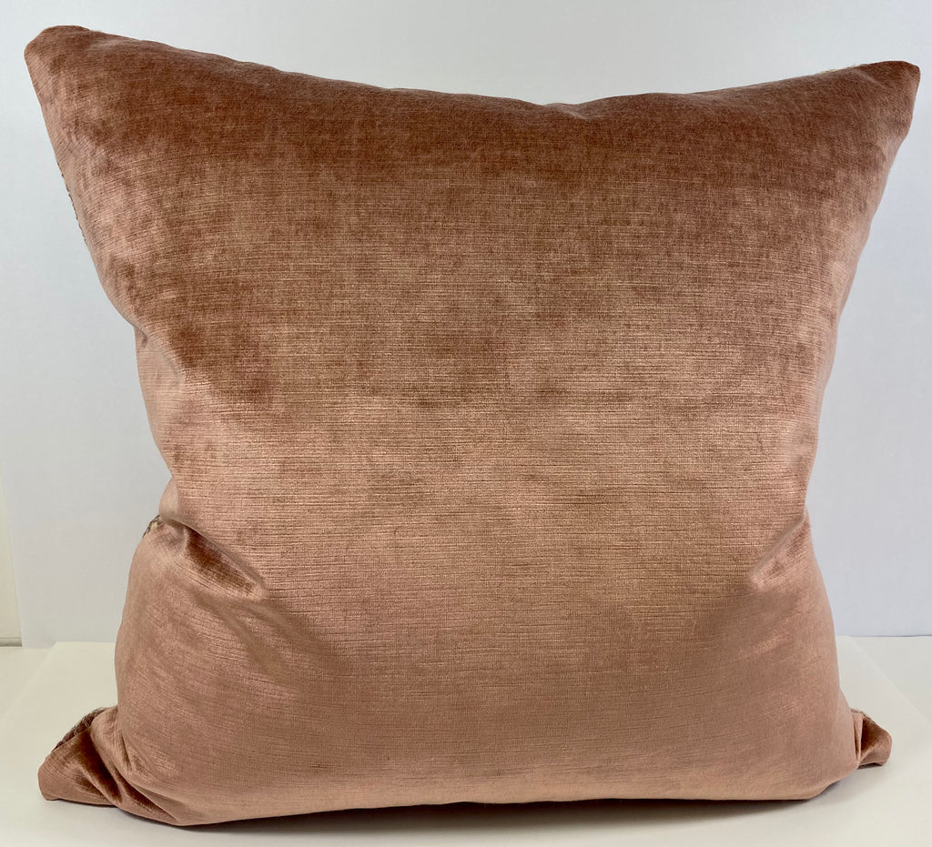 Luxury Pillow -  24" x 24" -  Madison Club - Ribbon Rose