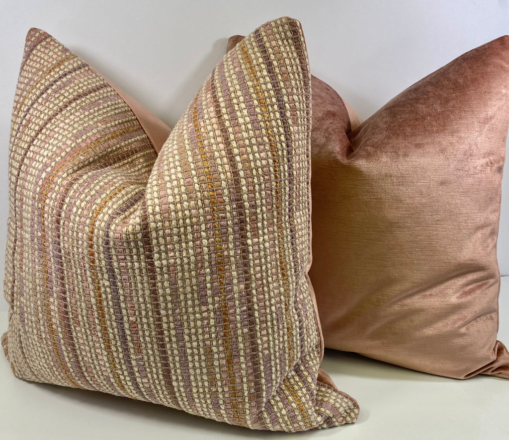 Luxury Pillow -  24" x 24" -  Madison Club - Ribbon Rose