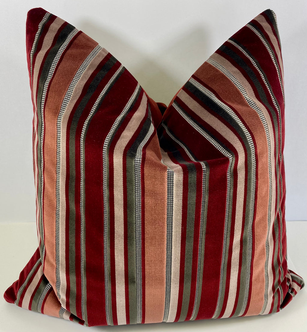 Luxury Pillow -  24" x 24" -  Madison Club - Wine