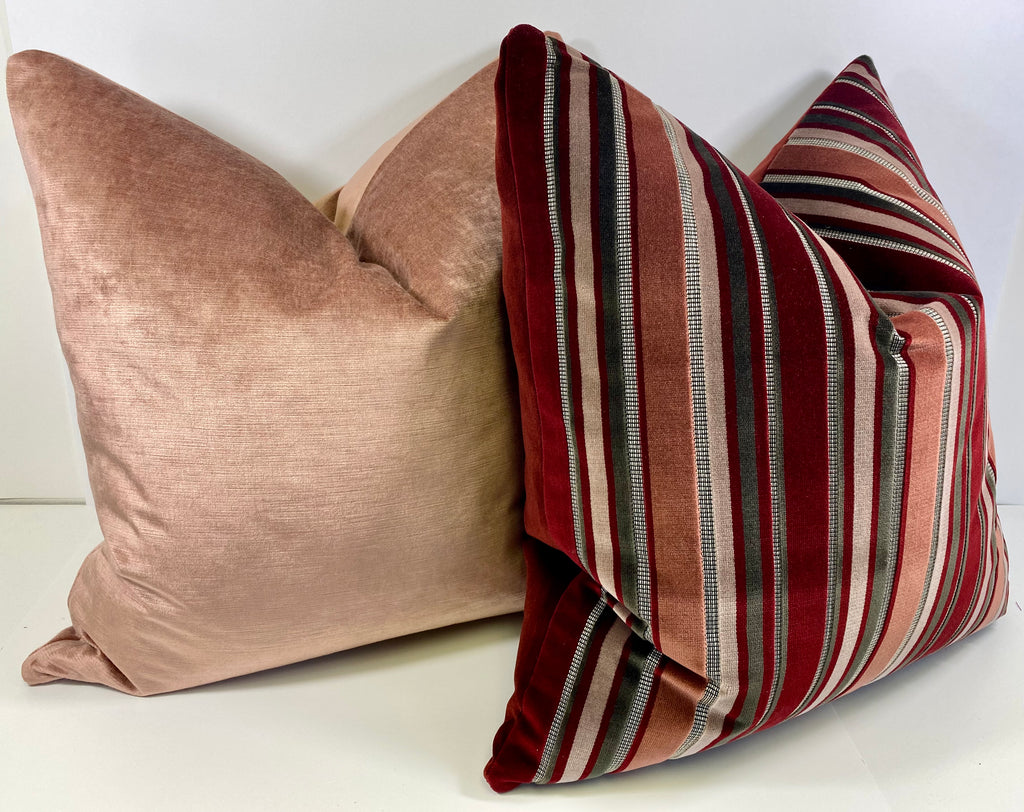 Luxury Pillow -  24" x 24" -  Madison Club - Wine