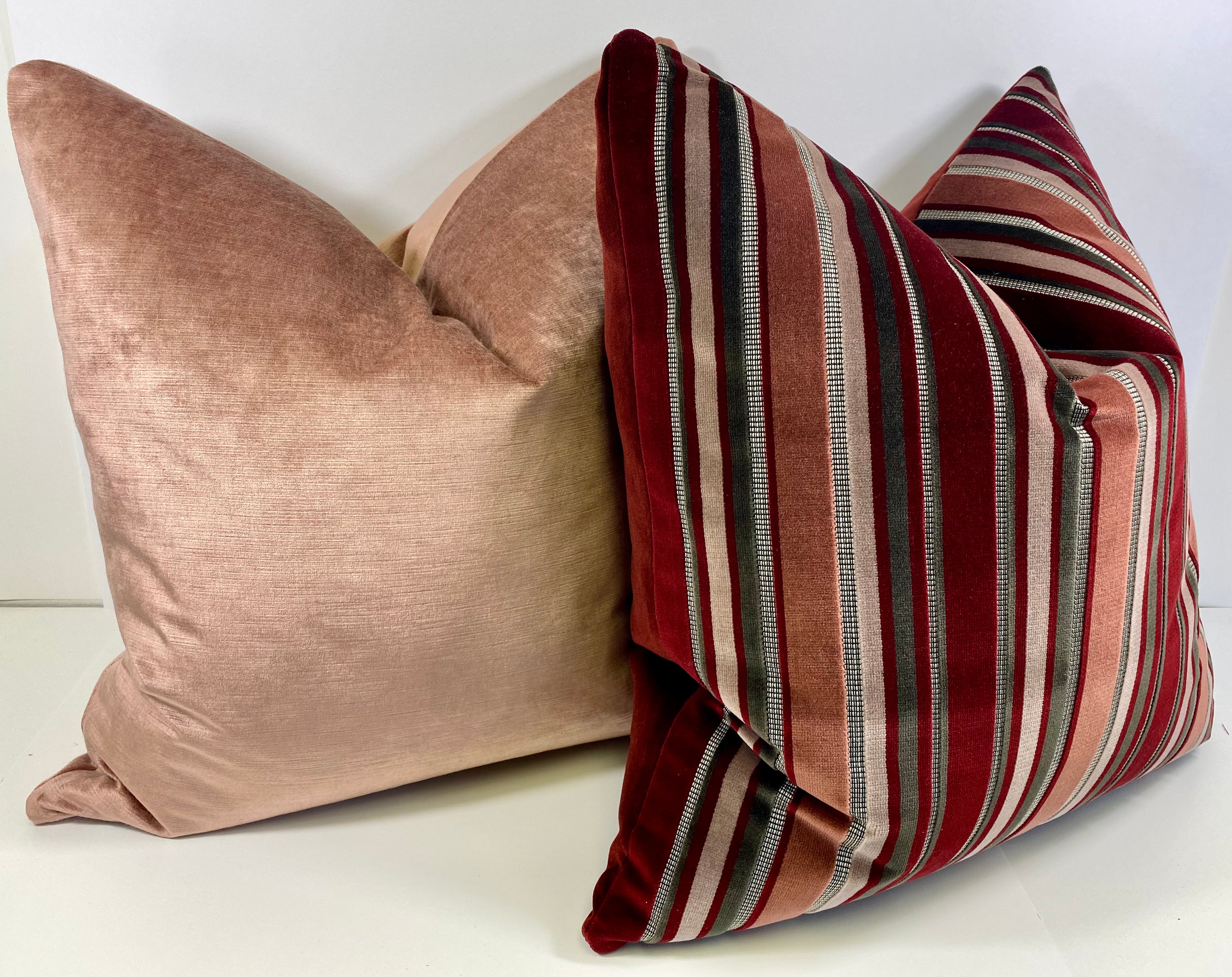 Luxury Pillow -  24" x 24" -  Madison Club - Wine