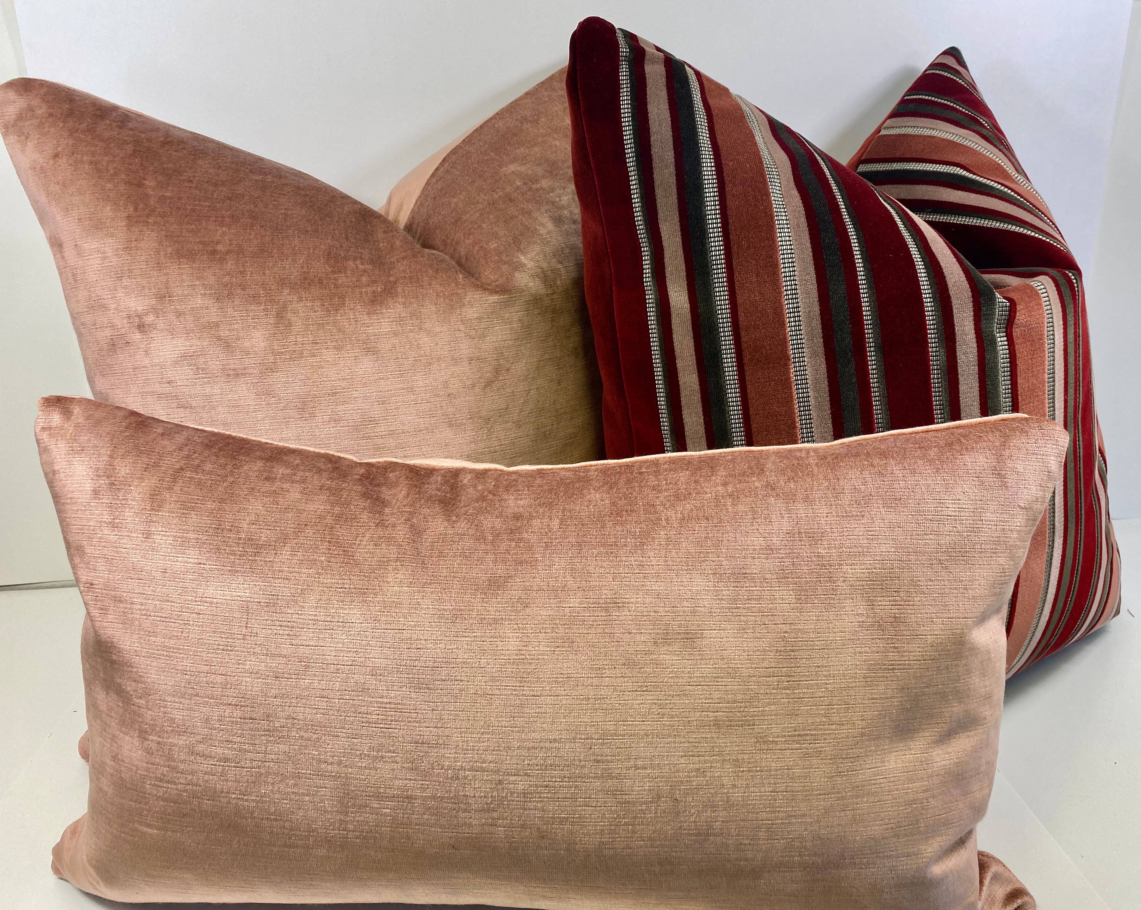 Luxury Pillow -  24" x 24" -  Madison Club - Wine