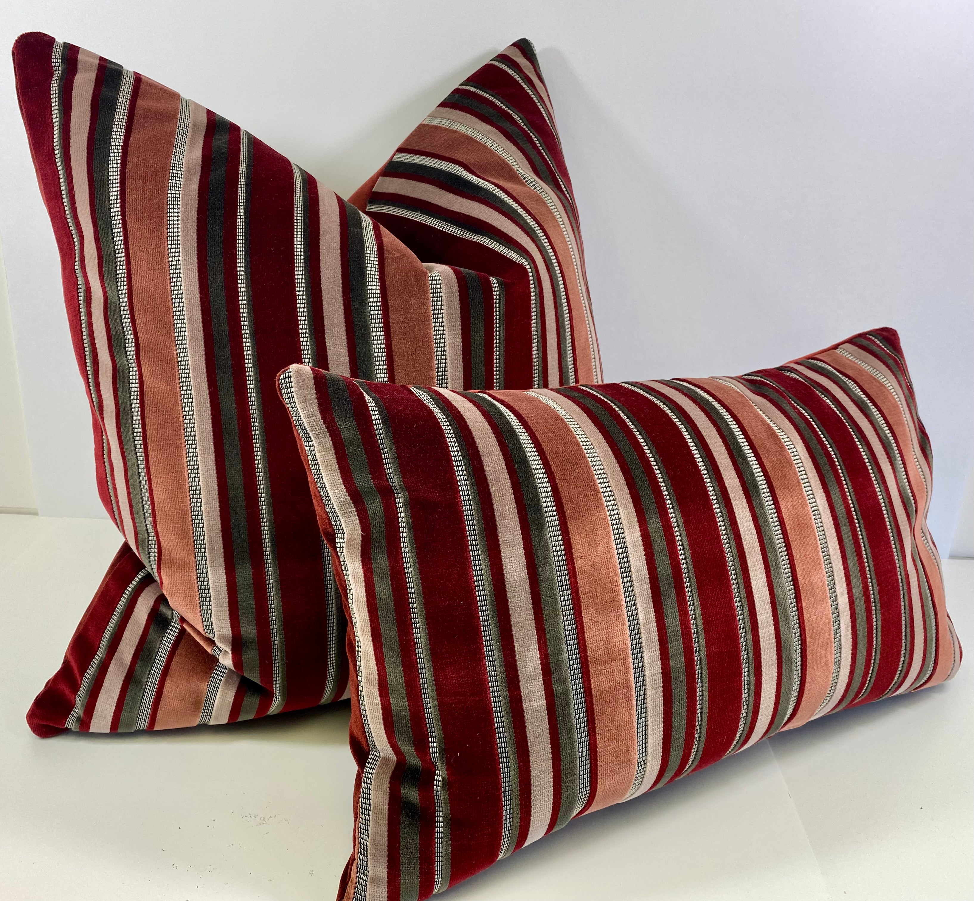 Luxury Pillow -  24" x 24" -  Madison Club - Wine