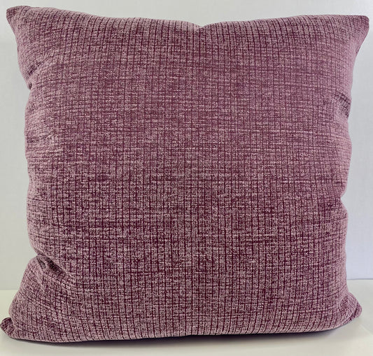 Luxury Pillow -  24" x 24" -  Azaad - Solid; Mauve textured pillow