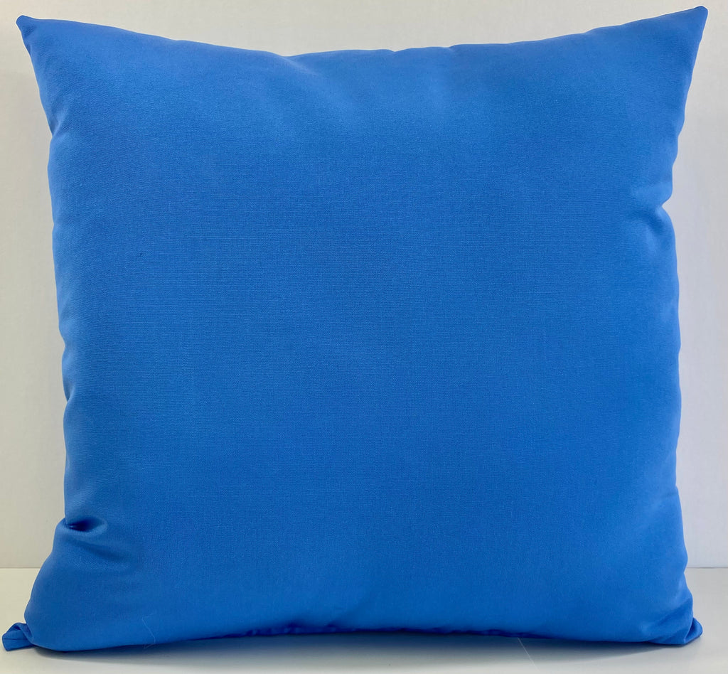 Luxury Outdoor Pillow - 22" x 22" - Cayman-Blue Solid