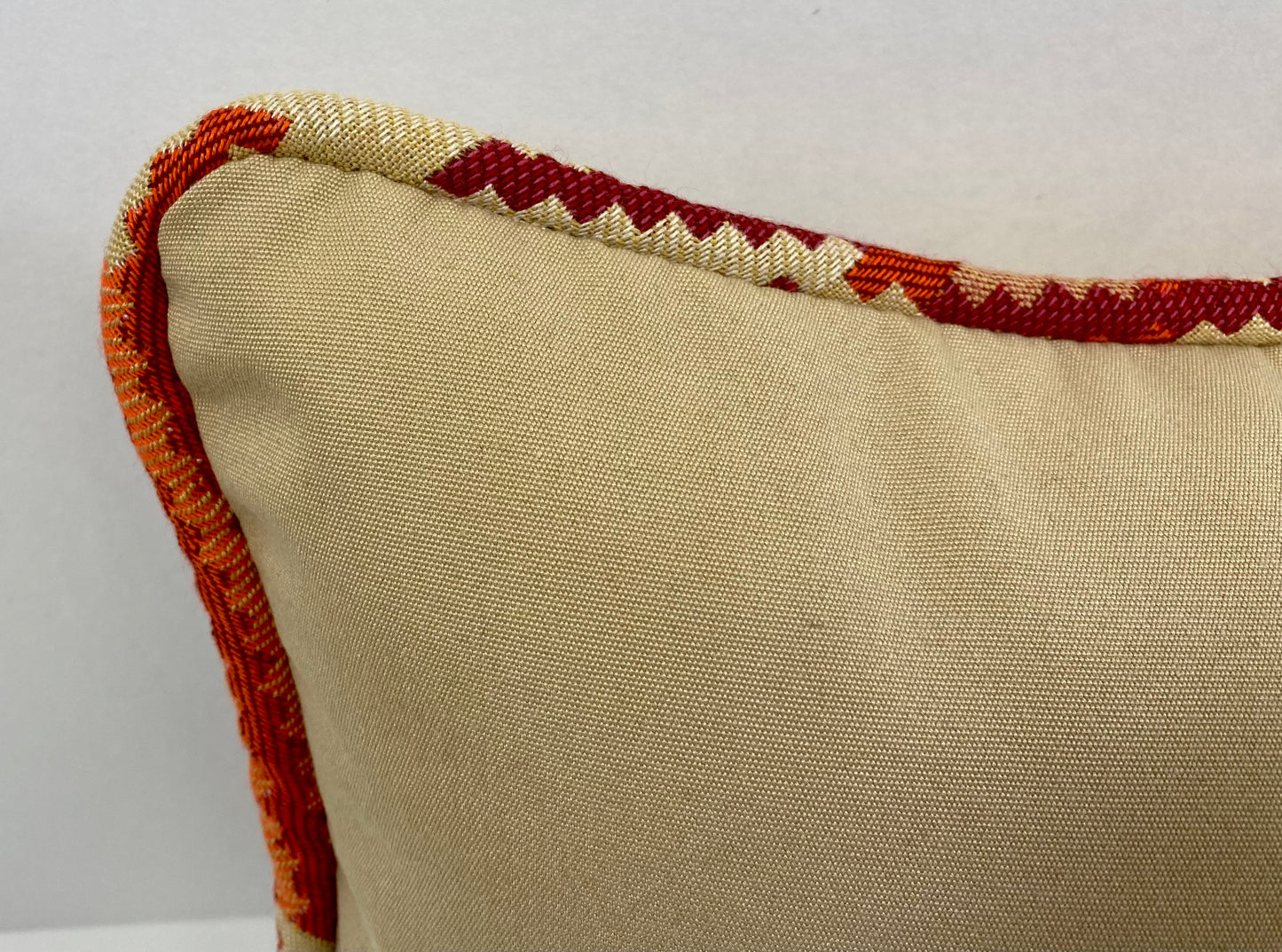 Luxury Outdoor Lumbar Pillow - 22" x 12" - Rancho Santa Fe-Tan; Sunbrella, or equivalent, fabric with poly fill