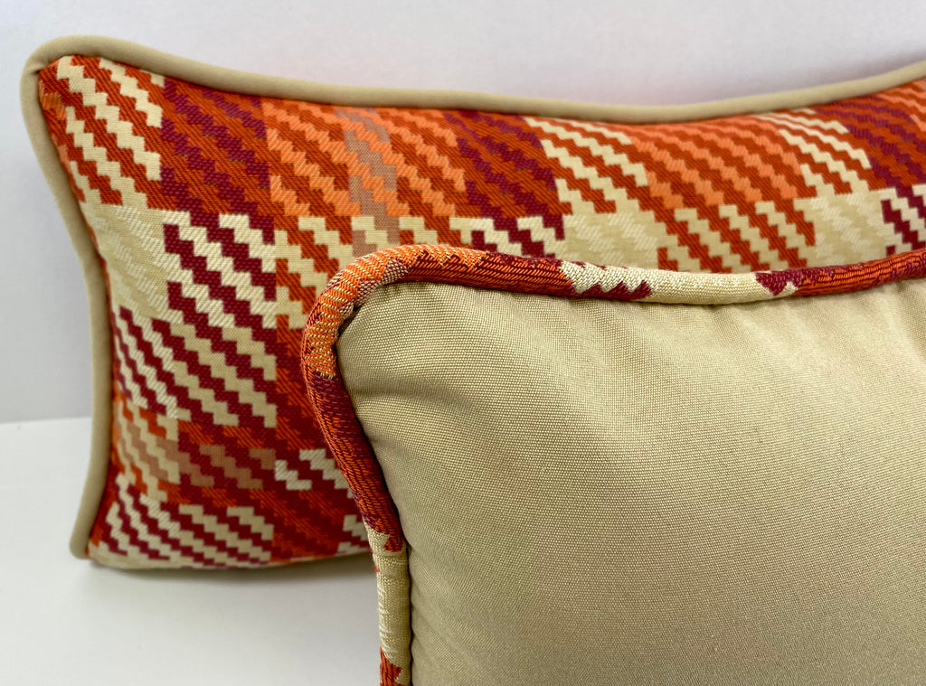 Luxury Outdoor Lumbar Pillow - 22" x 12" - Rancho Santa Fe-Tan