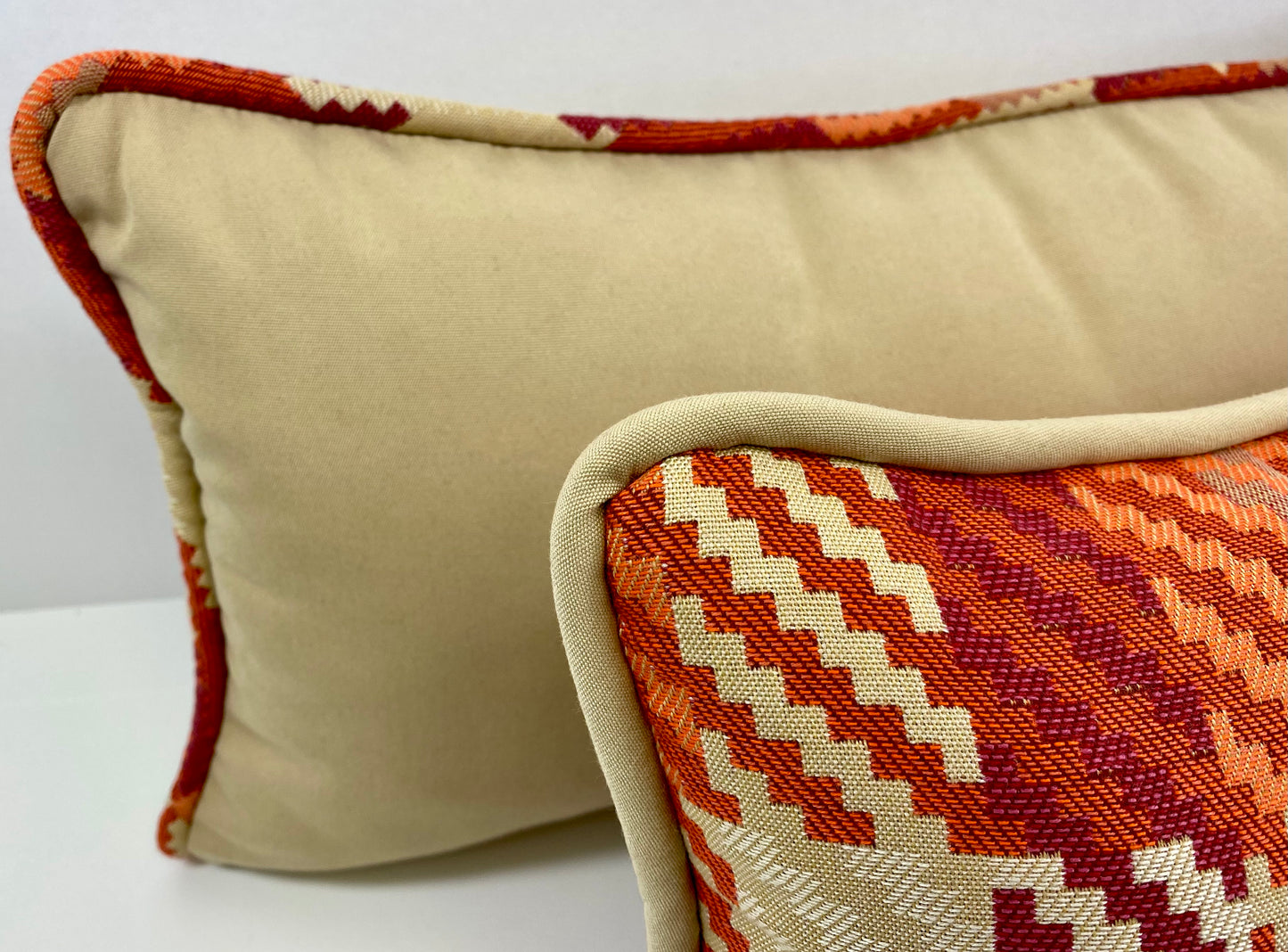 Luxury Outdoor Lumbar Pillow - 22" x 12" - Rancho Santa Fe-Festival; Sunbrella, or equivalent, fabric with poly fill