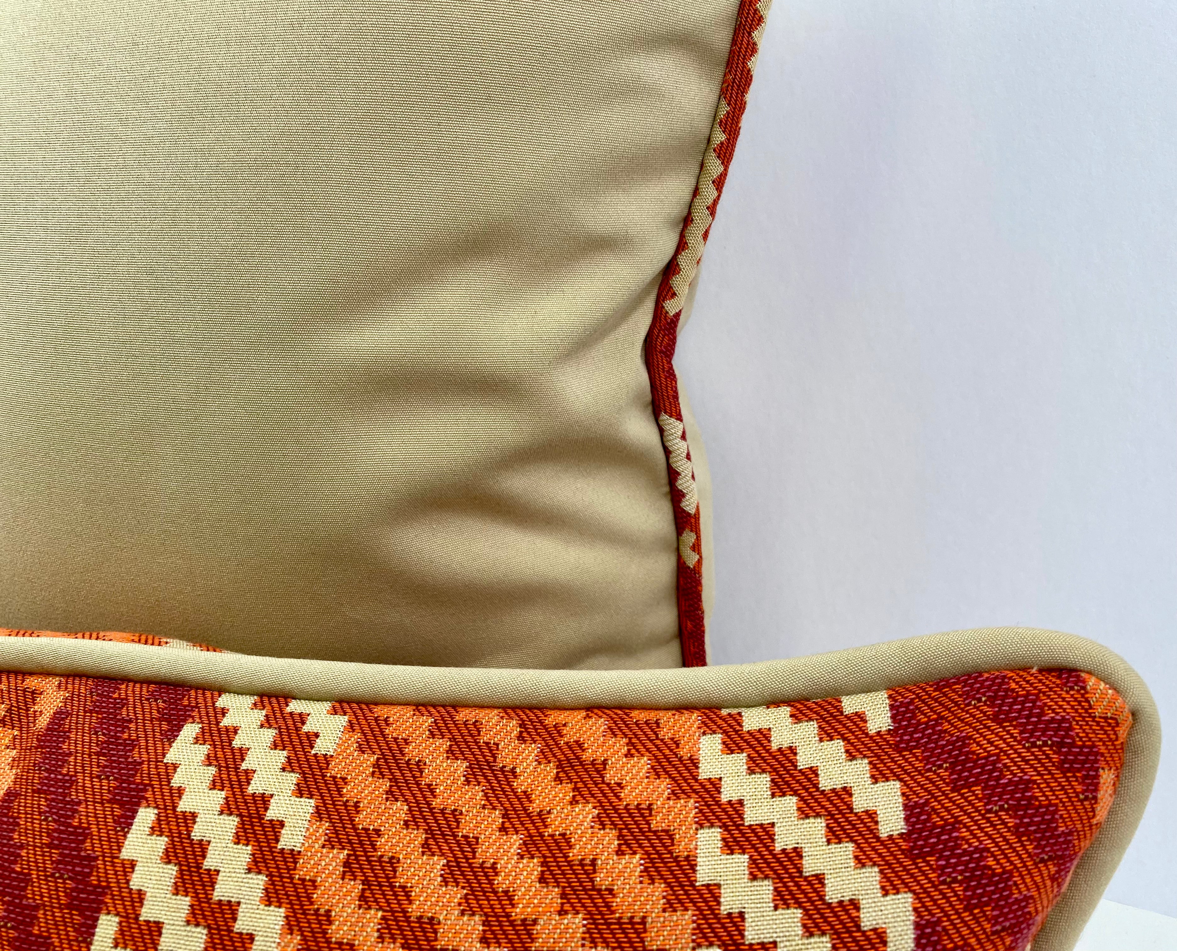 Luxury Outdoor Pillow - 22" x 22" - Rancho Santa Fe-Tan