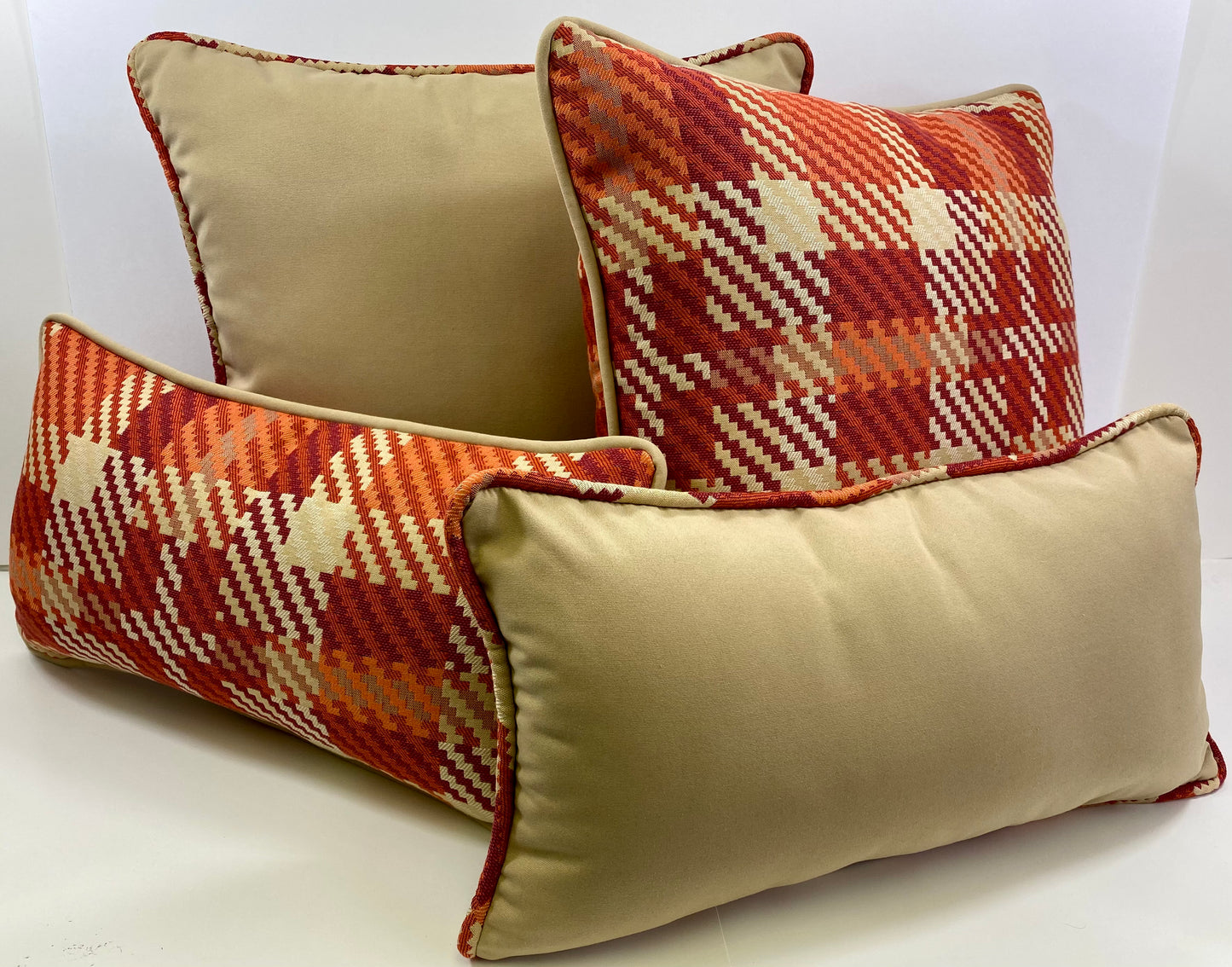 Luxury Outdoor Lumbar Pillow - 22" x 12" - Rancho Santa Fe-Festival; Sunbrella, or equivalent, fabric with poly fill