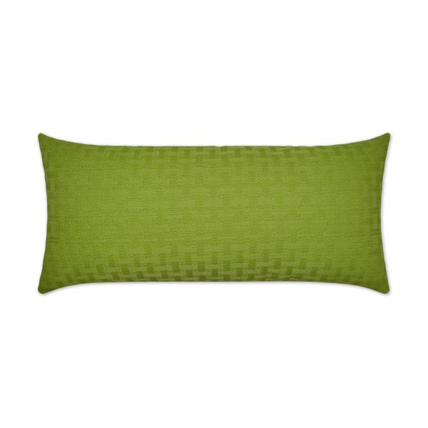 Luxury Outdoor Lumbar Pillow - 22" x 12" - Carmel Weave-Green