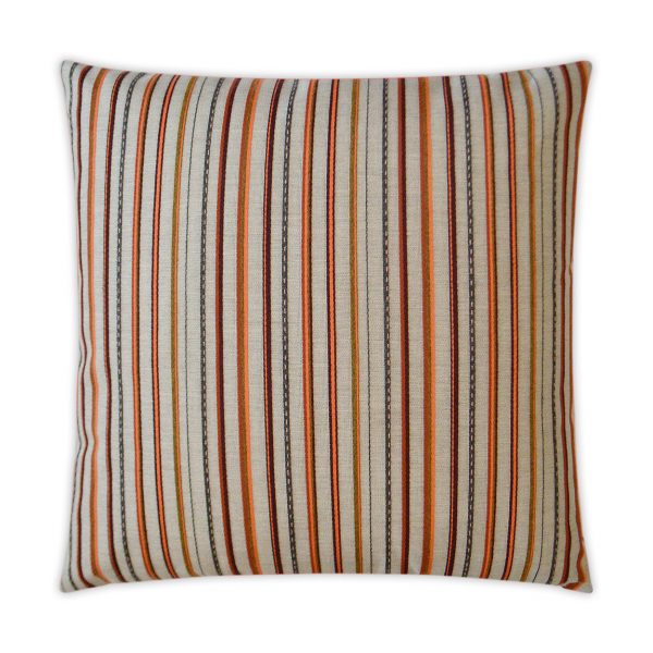 Luxury Outdoor Pillow - 22" x 22" - Cullen - Garnet; Sunbrella, or equivalent, fabric with fiber fill