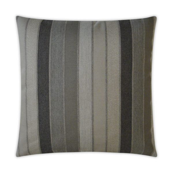 Luxury Outdoor Pillow - 22" x 22" - Lucy-Asphalt; Sunbrella, or equivalent, fabric with fiber fill