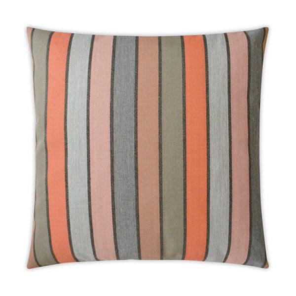 Luxury Outdoor Pillow - 22" x 22" - Lucy - Papaya; Sunbrella, or equivalent, fabric with fiber fill