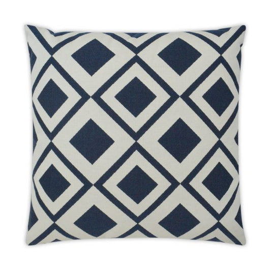 Luxury Outdoor Pillow - 22" x 22" - Savvy - Navy; Sunbrella, or equivalent, fabric with fiber fill