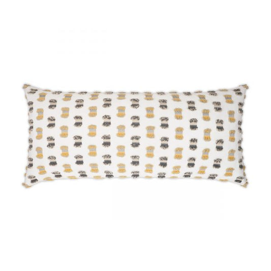 Luxury Outdoor Lumbar Pillow - 22" x 12" - Fifi-Sunray; Sunbrella, or equivalent, fabric with fiber fill