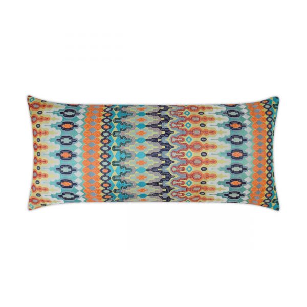 Luxury Outdoor Lumbar Pillow - 22" x 12" - Kanthum Lumbar-Multi; Sunbrella, or equivalent, fabric with fiber fill