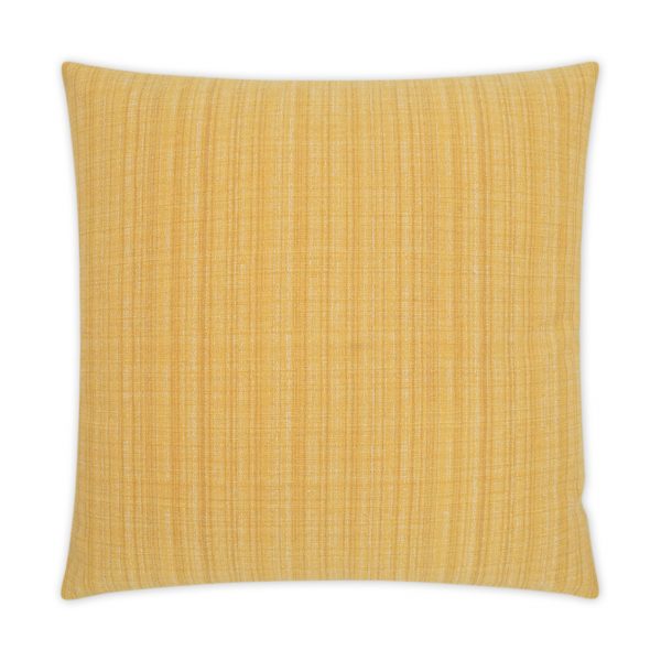 Luxury Outdoor Pillow - 22" x 22" - Fiddledidee- Gold; Sunbrella, or equivalent, fabric with fiber fill