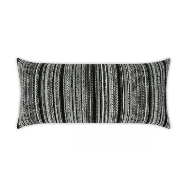Luxury Outdoor Lumbar Pillow - 22" x 12" - Peerless Stripe