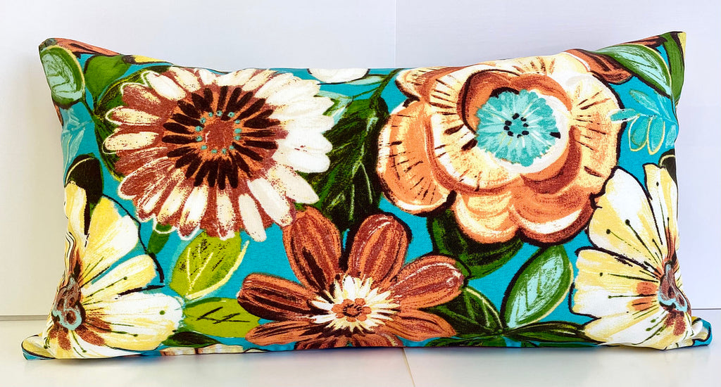 Luxury Outdoor Lumbar Pillow - 22" x 12" - Saint Kitts - Tropical