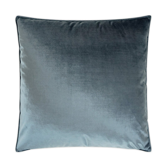 Luxury Pillow -  24" x 24" -  Iridescence Double Front - Baltic; Icy blue shiny velvet