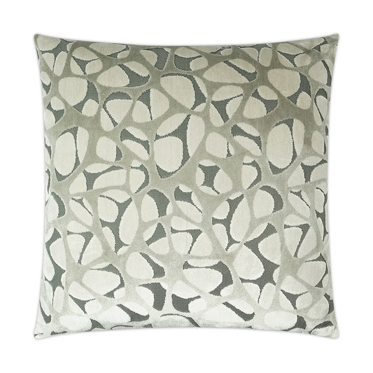 Luxury Pillow -  24" x 24" -  Prospect; Modern mesh of stone and cut out shapes