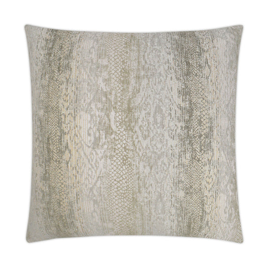 Luxury Pillow -  24" x 24" -  Mikadoon-Natural; Faux snakeskin details over a damask style base