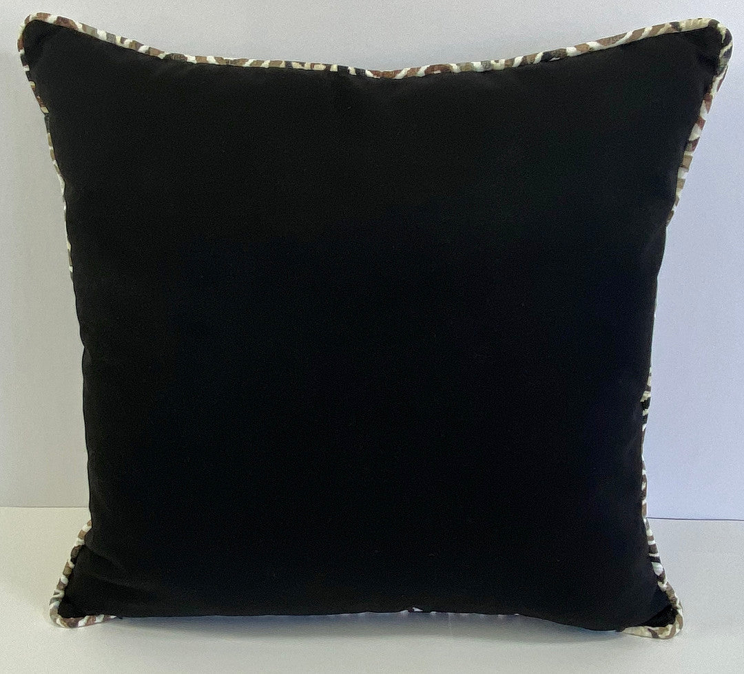 Luxury Outdoor Pillow - 22" x 22" - Montecito - Black Gate