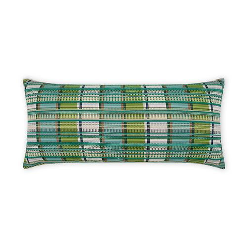 Luxury Outdoor Lumbar Pillow - 22" x 12" - Conch-Tahiti; Sunbrella, or equivalent, fabric with fiber fill