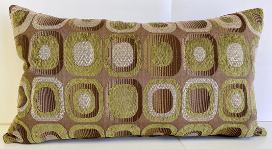 Luxury Lumbar Pillow - 24" x 14" - Mid-Century Groove; Shagadelic baby!