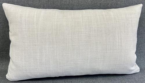 Luxury Lumbar Pillow - 24" x 14" - Belvedere Linen Tea Stained Colored Velvet
