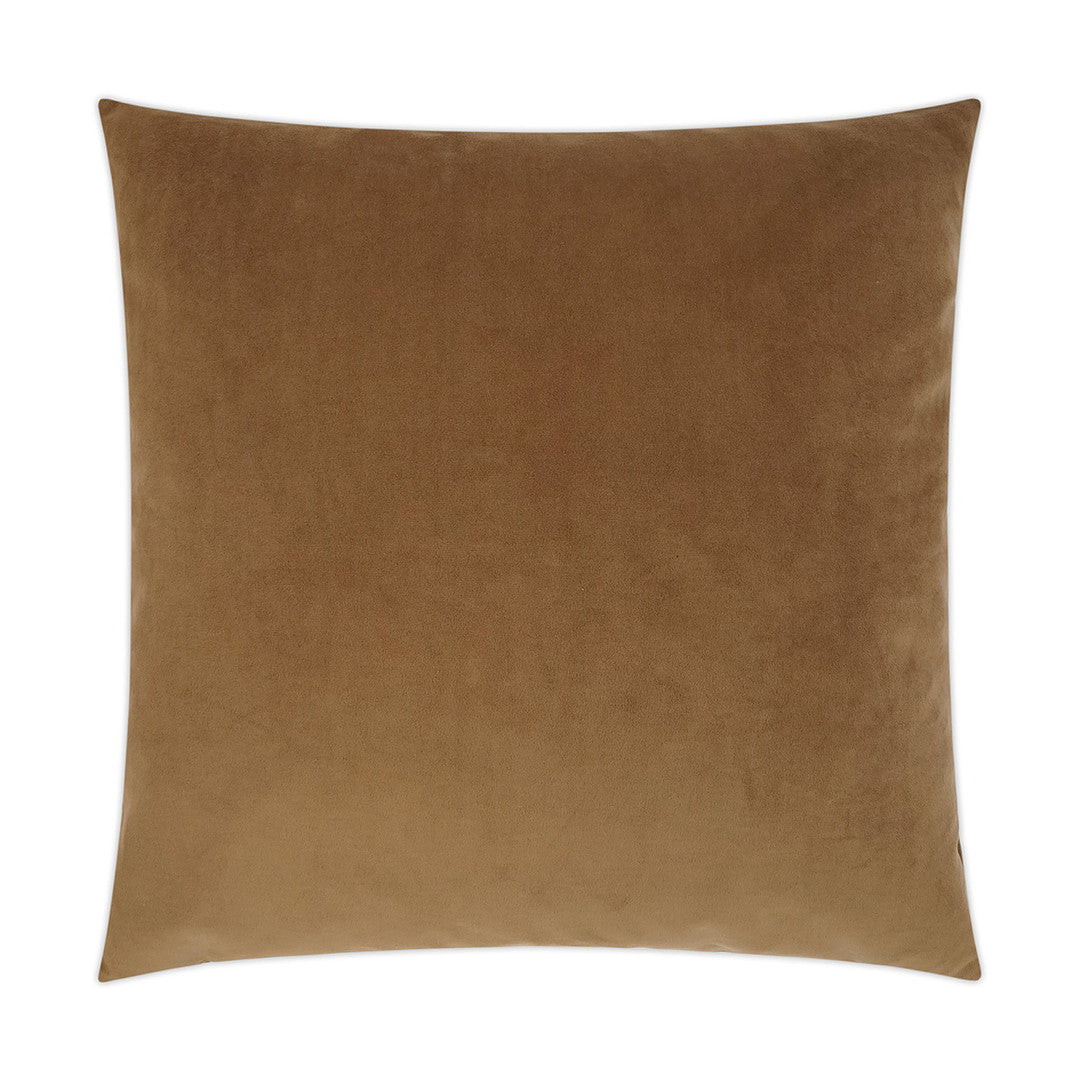 Luxury Pillow - 24” x 24” - Bella Cognac; Smooth chenille in a tawny tone