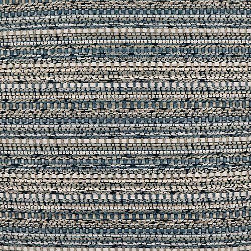 Luxury Pillow; 24" x 24" - Bodhi-Azure; striped, textured fabric of cream, gold, blue and teal hues