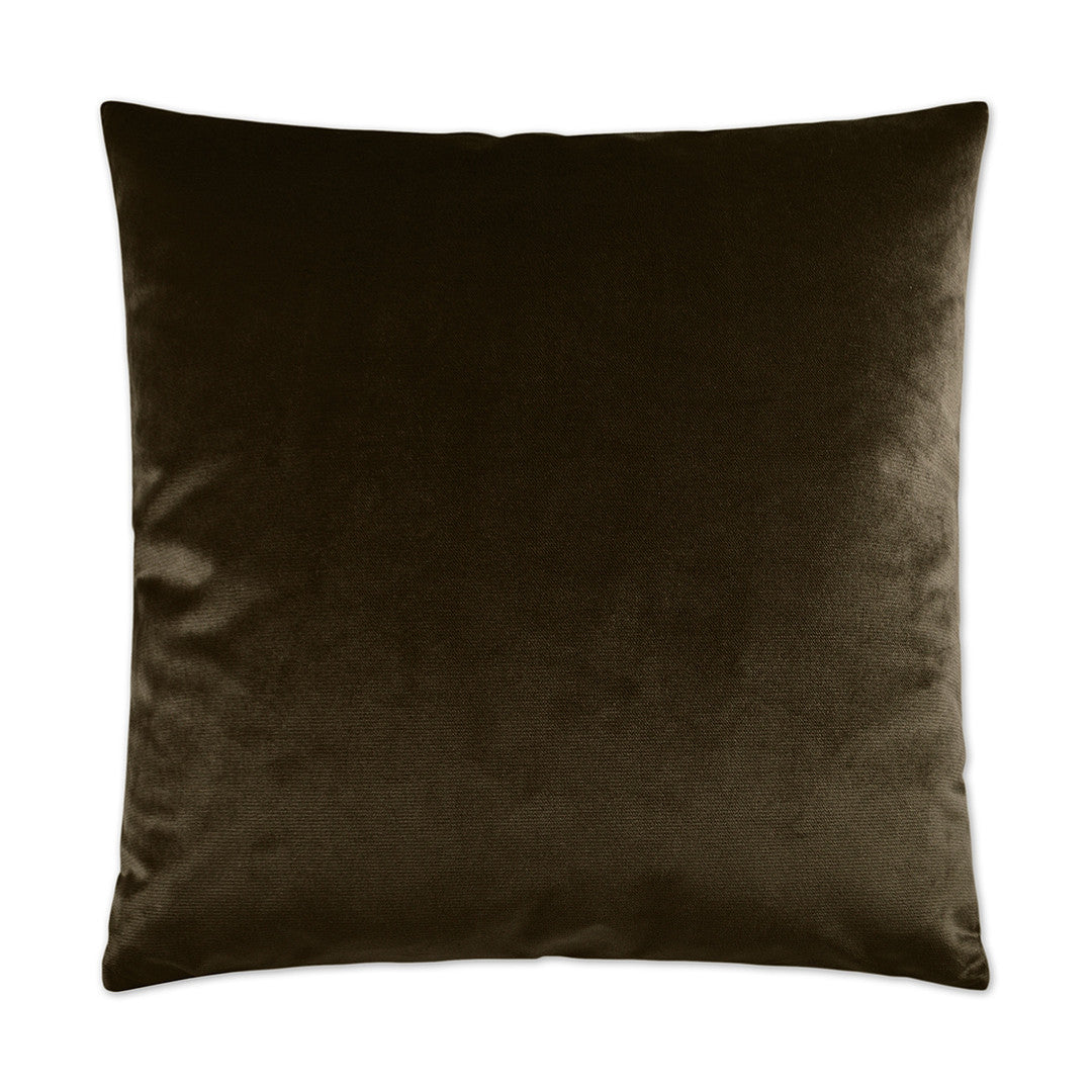 REDUCED TO CLEAR  Luxury Pillow -  24" x 24" -  Taj Mahal-Brown; Damask pattern embroidered to brown faux silk base.