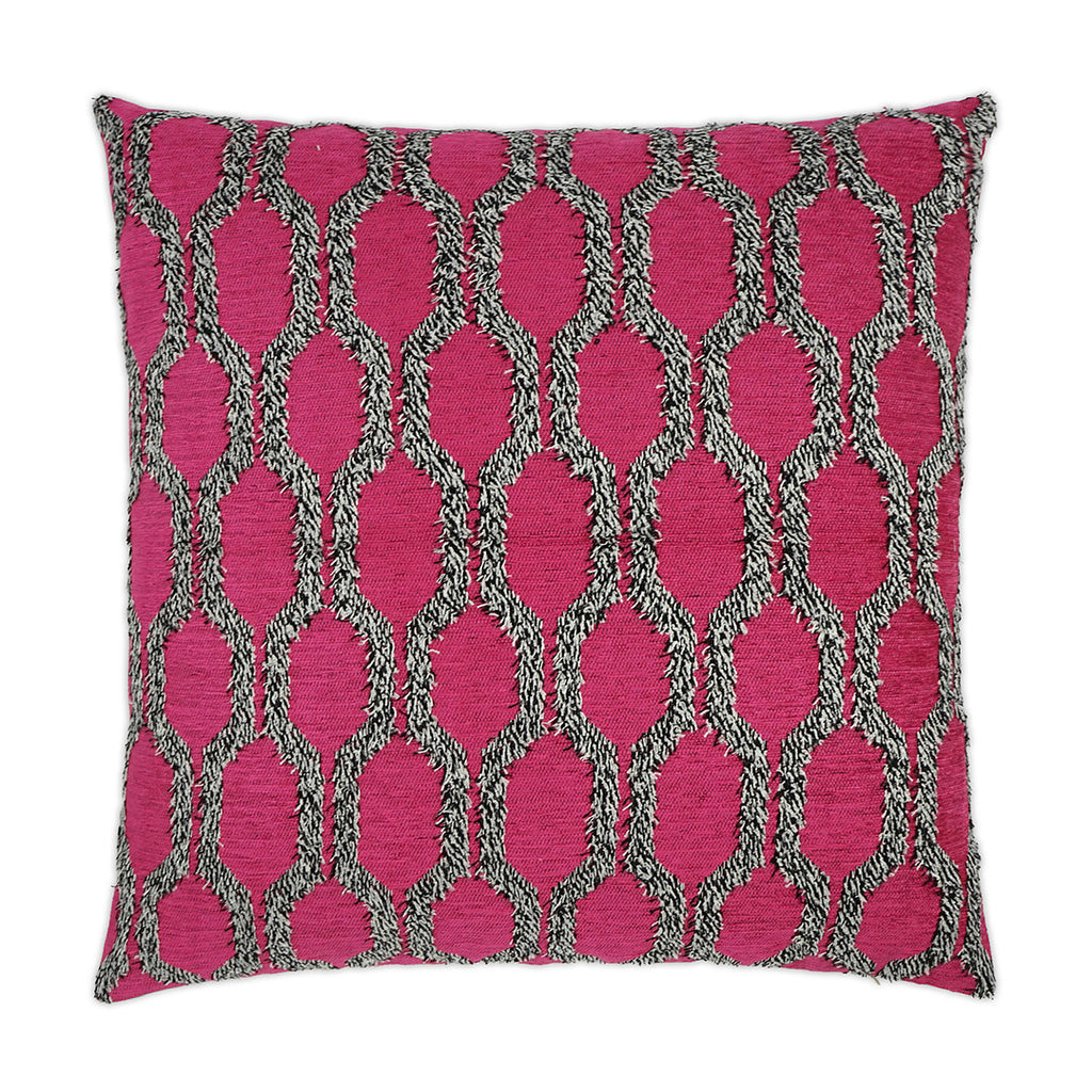 Luxury Pillow - 24" x 24" Fringed-Fuchsia