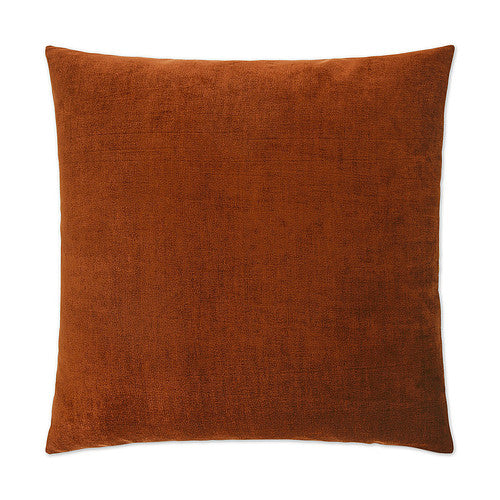 Luxury Pillow - 24" x 14" - Berlin Lumbar - Terracotta; Dark burnt orange, solid plush color